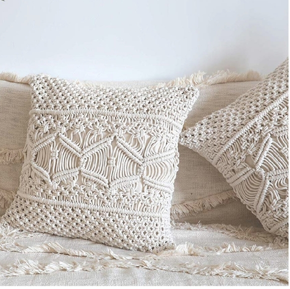 Urban Outfitters Throw Pillow Cover Macrame Case - Picture 3 of 8